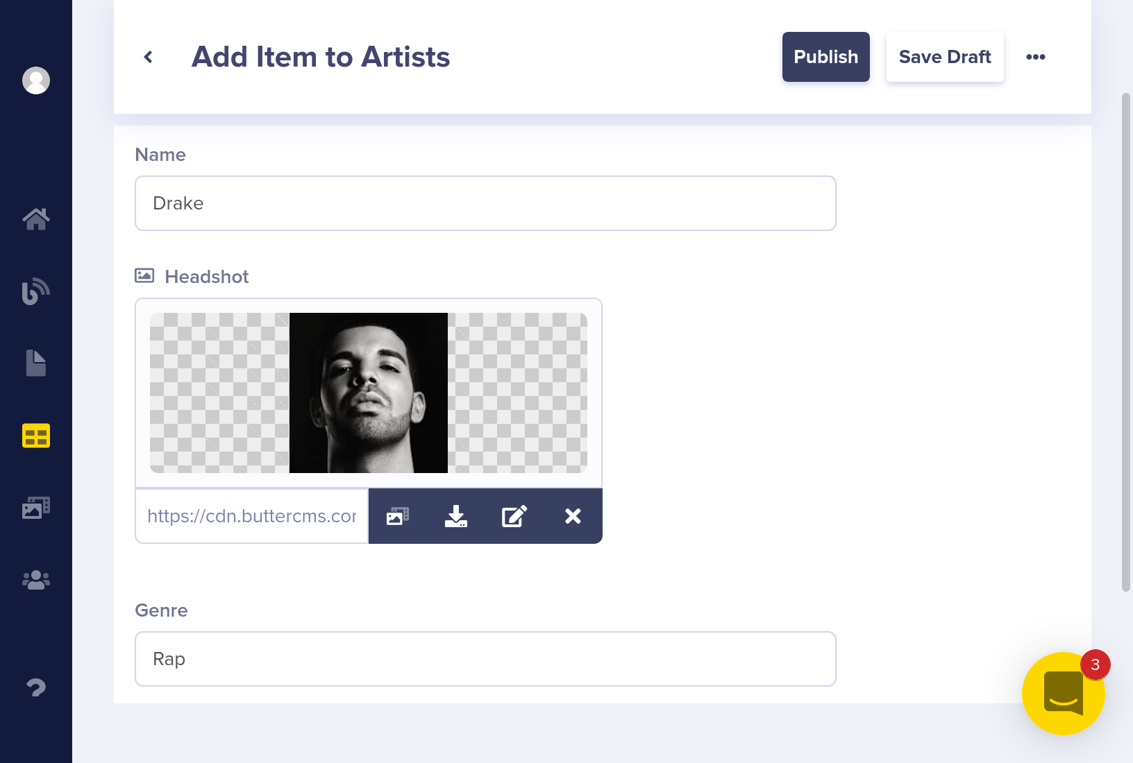 Adding Drake to Artists collection